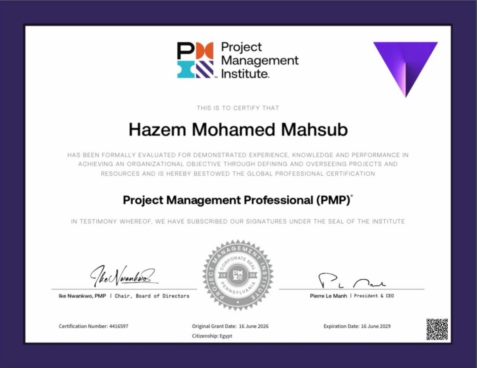 Project Management Professional (PMP)